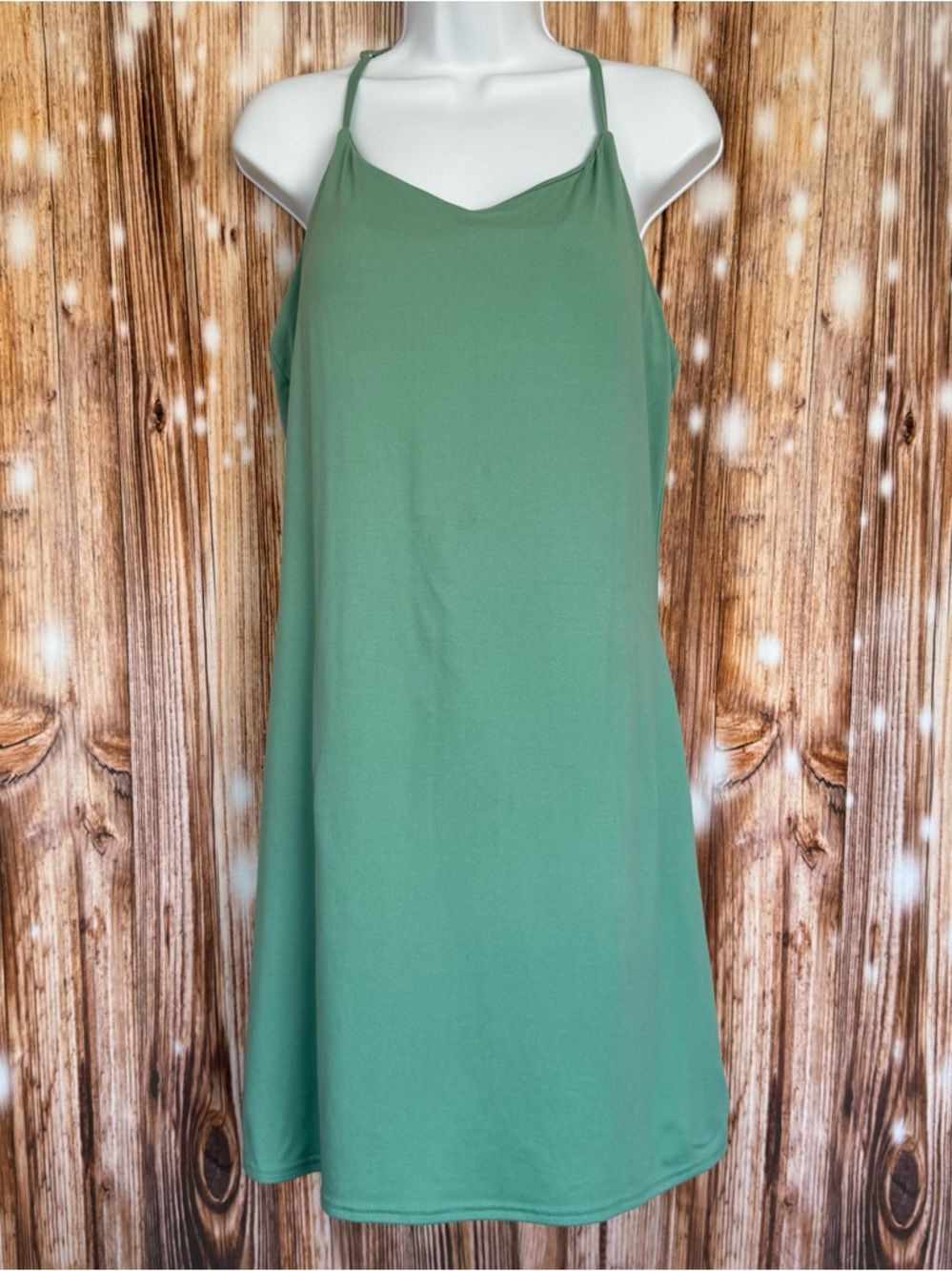 Willow Blossom Sage Green T Back Athleisure Dress